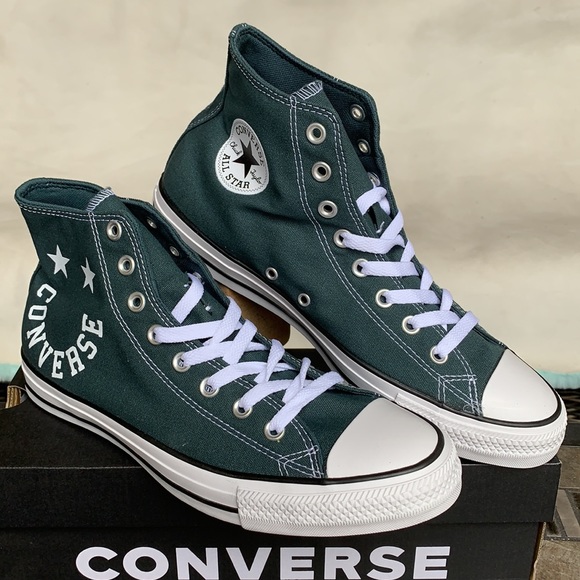 CONVERSE CTAS HI FADED SPRUCE/BLACK/WHITE MENS - Picture 6 of 15